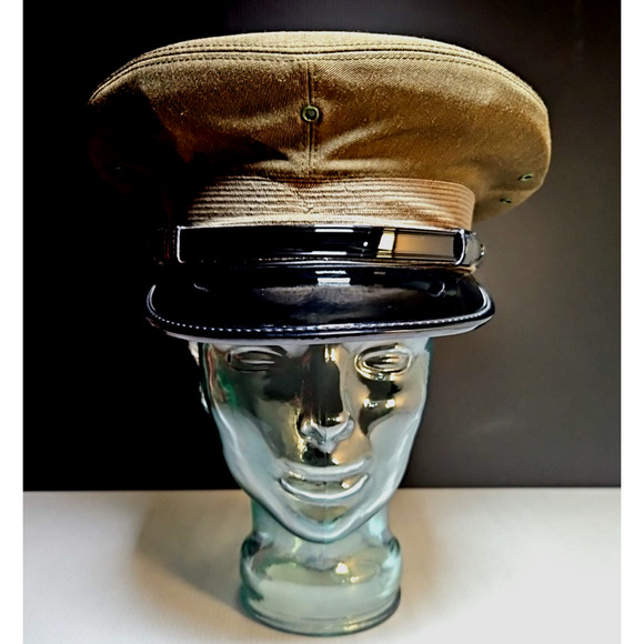 U.S. Marine Corps officer’s service cap by Lancaster Brand, size 7 -1/8, (green) - Picture 1 of 9
